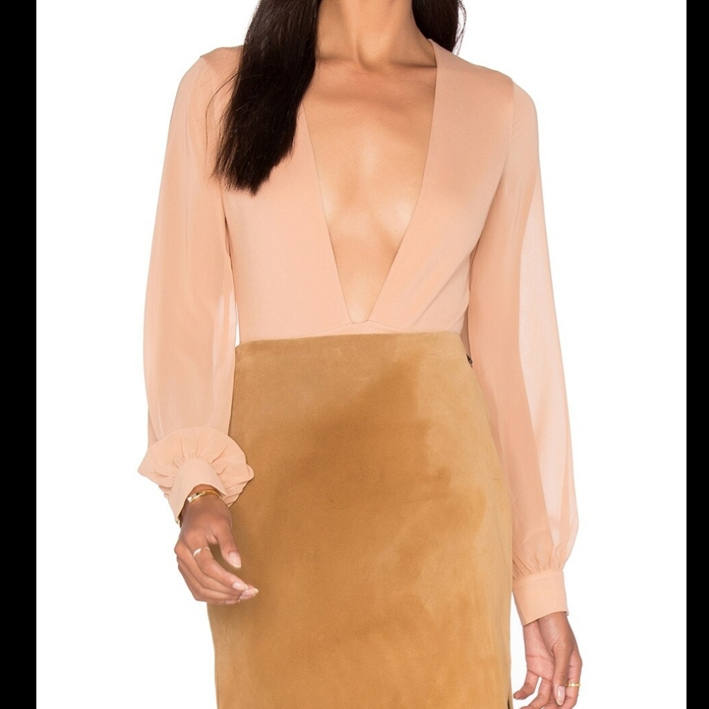 Revolve LPA bodysuit 24 in Nude size S